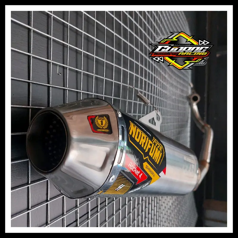 Knalpot Norifumi Rocker 4 Bore up Inlet 50 untuk KLX CRF WR DTRACKER Gantungan PNP 2