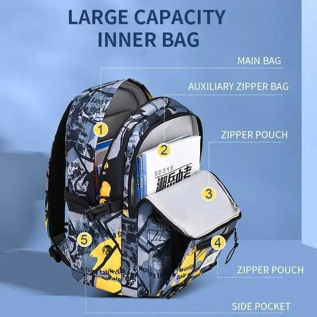 Tas Sekolah Anak Laki Laki Impor / Tas Anti Air / Tas Sekolah Import / Tas Ransel Anak Sekolah SD SMP TA038 3