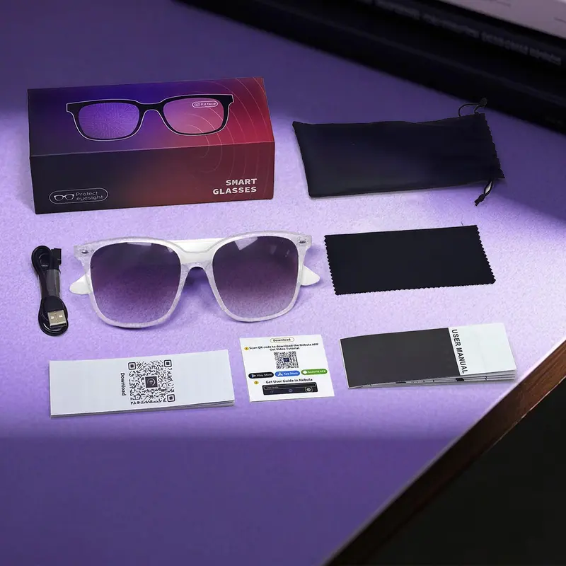 KOIPSSE Smart Glasses, Multifunctional Polarized Sunglasses with Wireless BT5.4 Open Ear Headset, Fashionable Sports Outdoor Smart Glasses 6