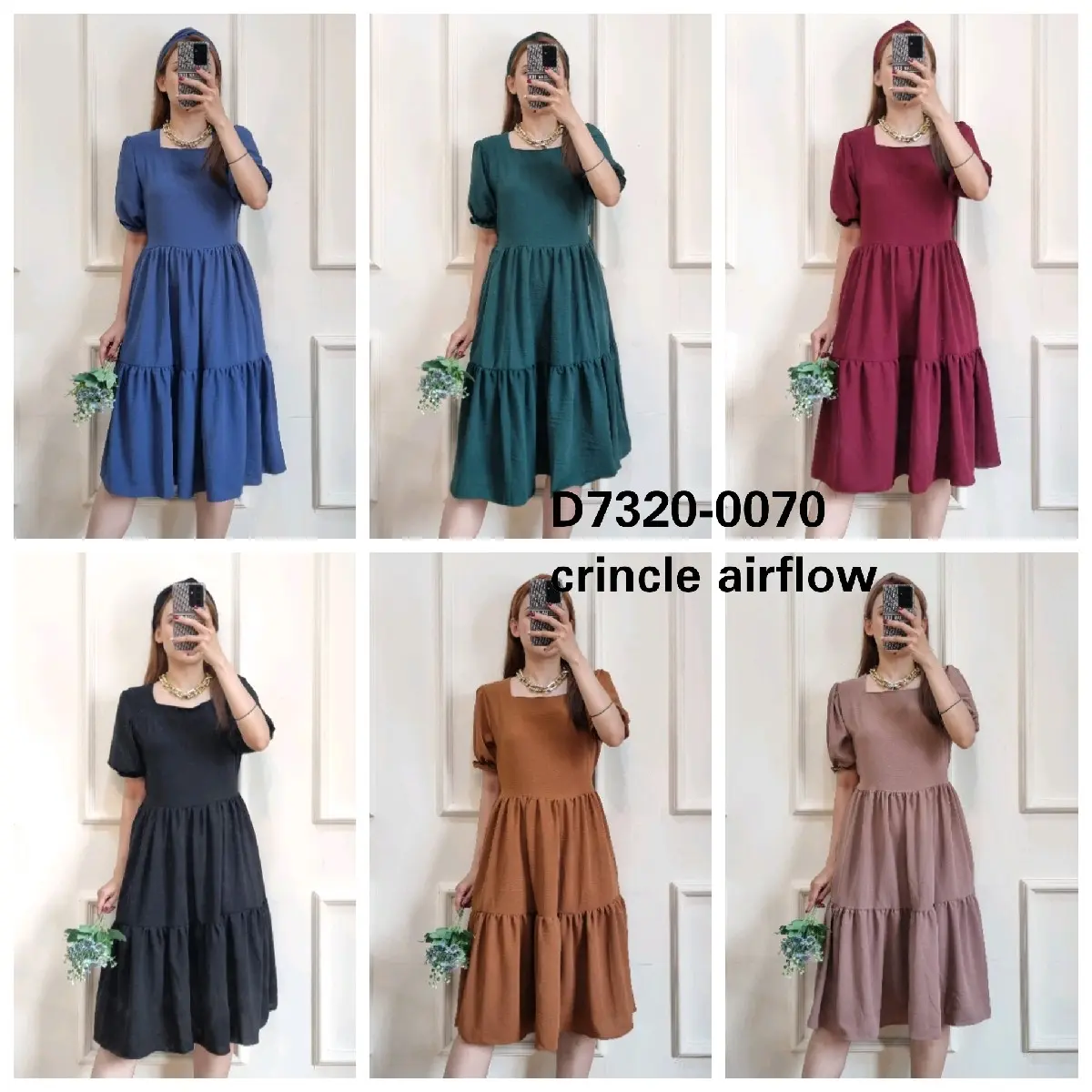 AURORA dress polos casual elegant D7320-0070 Santai