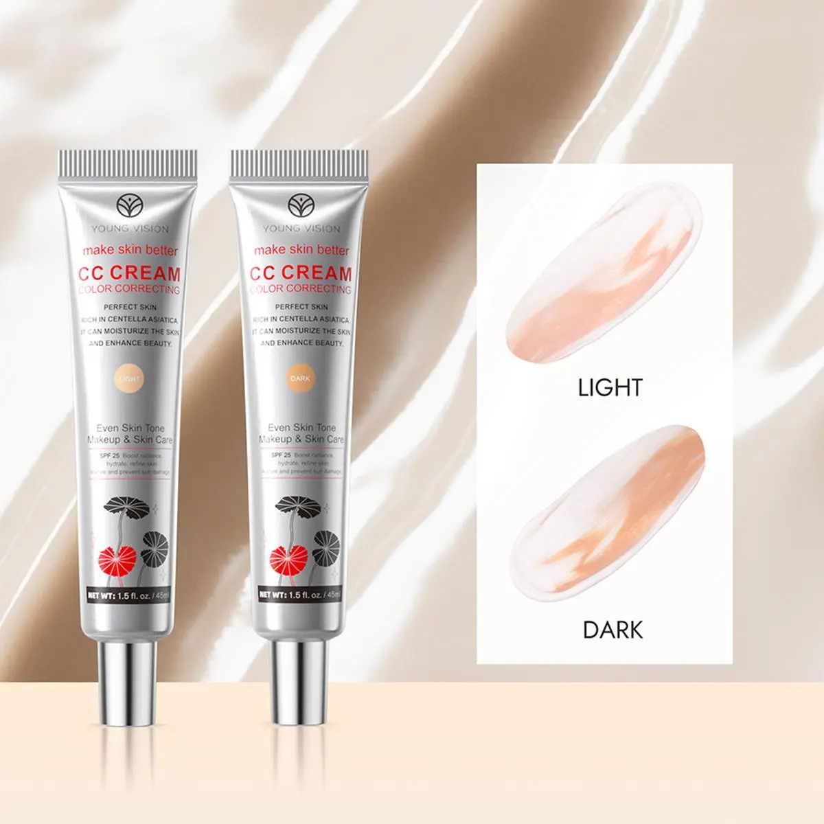 Base CC Cream Moisturizing Waterproof Anti-sweat Makeup Before Concealer Lasting Women Makeup Protect Skin  Cosmetics