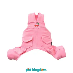 Pet Kingdom Doggy Dolly Baju Tank Jumper Anjing - Pink Baju Peliharaan Kostum Hewan Overall Anjing Romper Kucing