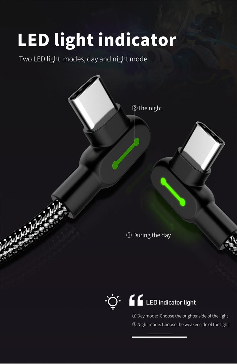 Product Introduction of Lovebay 3M USB Cable Fast Charging Cable Type C LED Phone Charger Data Cord For Huawei Xiaomi Samsung Phone Charger Fast Cable Smartphone Cellphone 4