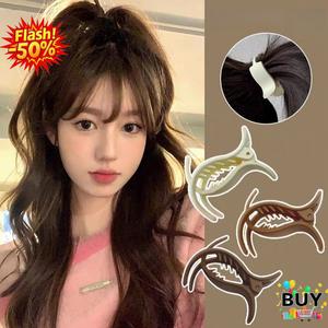กิ๊บติดผมพลาสติก สไตล์เกาหลีเรียบง่าย กิ๊บติดผมหางม้า กิ๊บติดผม สำหรับผู้หญิง มีสีดำ น้ำตาล ขาว และสีกากี สวยๆ