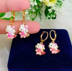 anting anak motif hello Kitty titanium terbaru Cantik Costume Fashion gelang Kids
