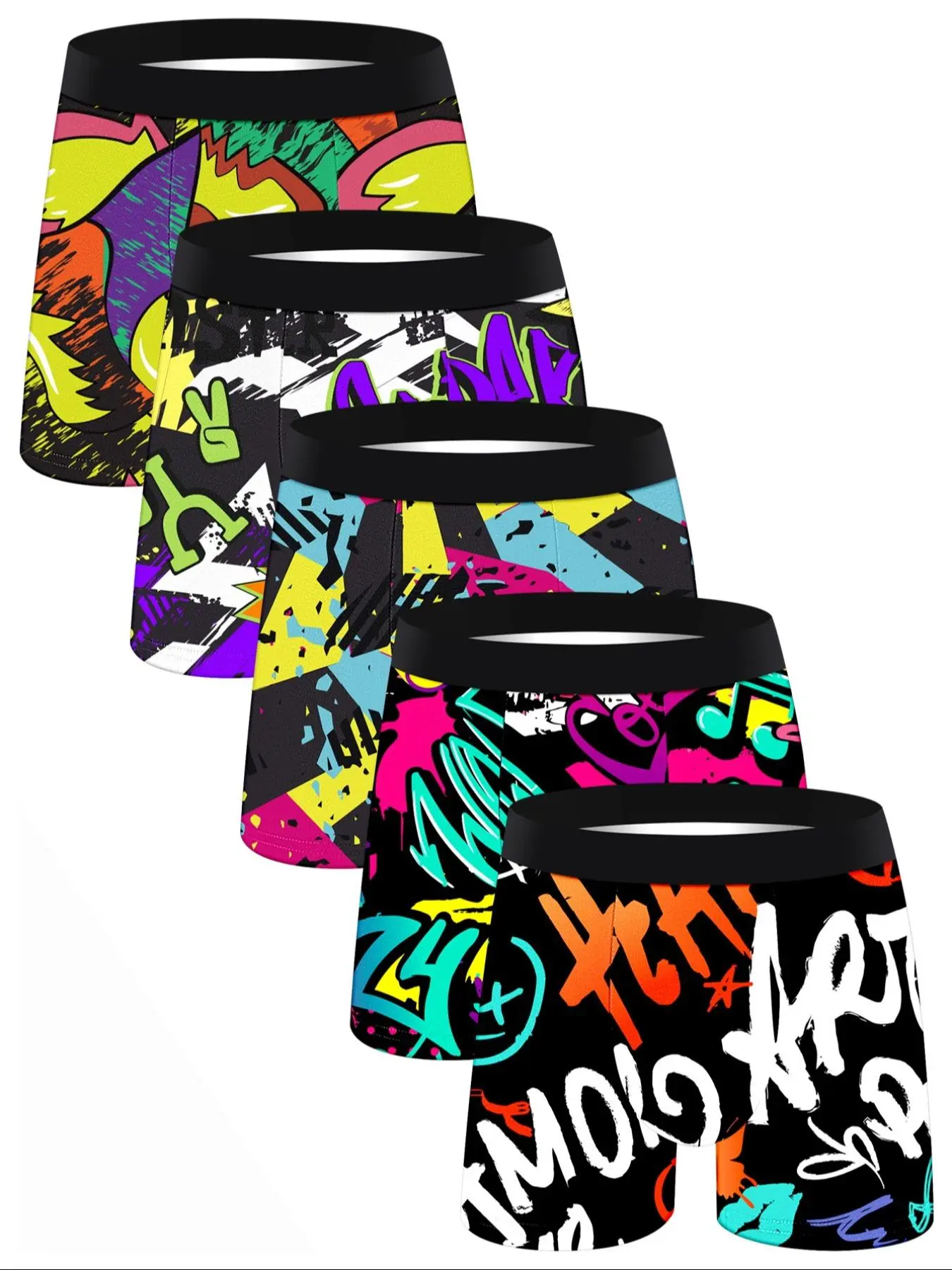 All Over Print Men's Underwear, Casual Comfy Breathable Knicker for Daily Wear, Fashion Men's Underwear for All Seasons