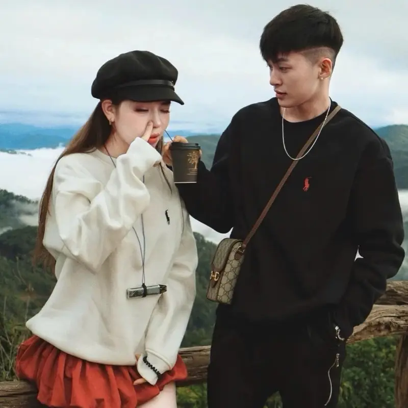 Ásweater Rap Lau Rừn thêu ngựlogo nỉ bông swt thêu ngựcao cấp siêu dày vải nam nữ unisex Loix Áo Menswear 1