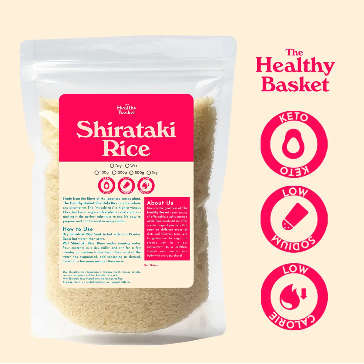 Healthy Basket Shirataki Rice & Noodles