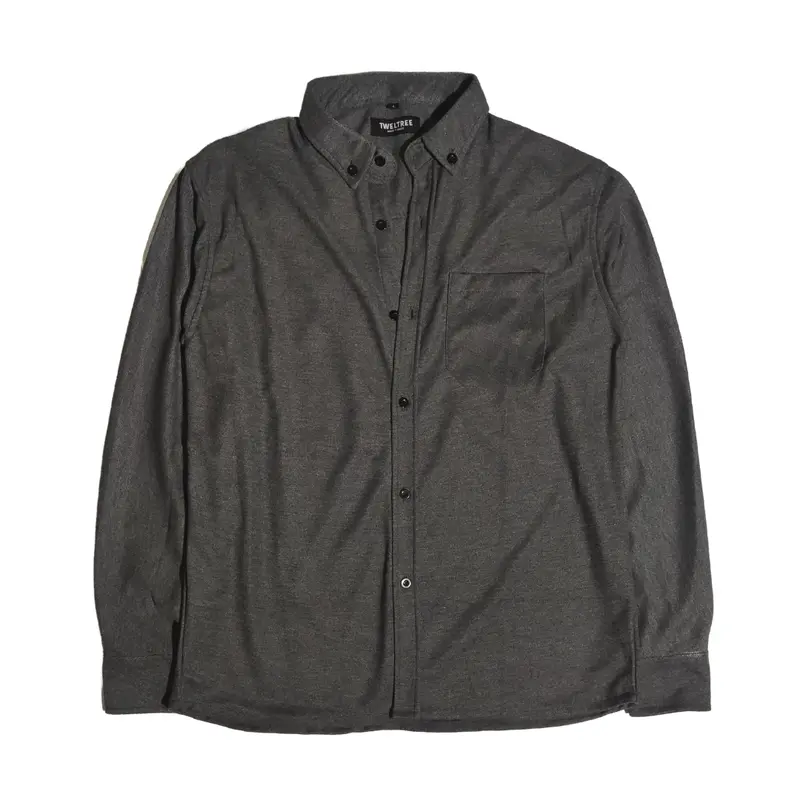 BIGSALE Tweltree Kemeja Kasual Pria Lengan Panjang Katun Pique Premium Casual Fit Tebal  Baju  Hitam Dewasa Murah Distro 2