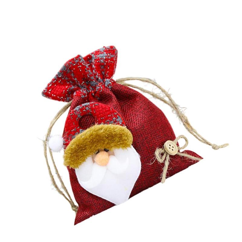 Christmas Drawstring Gift Bag Treat Pouch Sack for Goody Party Favor Winter 6