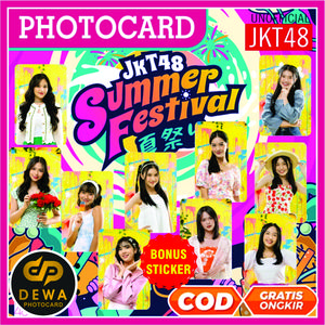 Photocard JKT 48 Summer Festival 1 sisi 50 PCS COD | BERKAH PHOTOCARD Kertas Foto