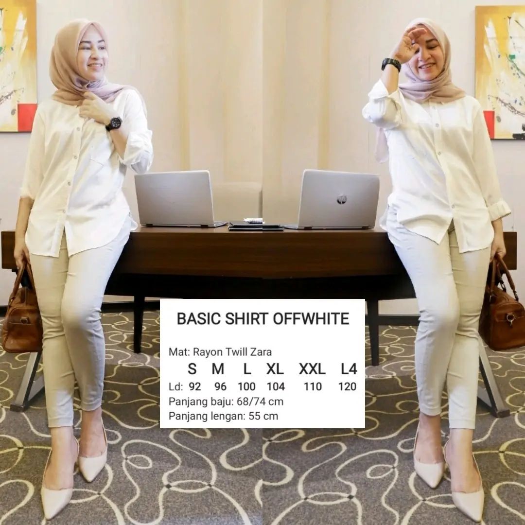 kemeja wanita polos basic rayon twill
