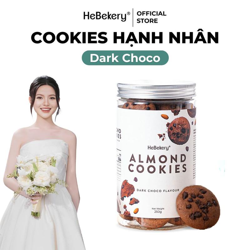  Cookies Hạnh Nhân Nguyên Cám Vị Dark Choco - Bánh Cookies Choco Chips HeBekery by HeBe Snack Bánh Quy Ăn Vặt Food Thức Ăn Socola  Sô Cô La Chocolate biscotti 