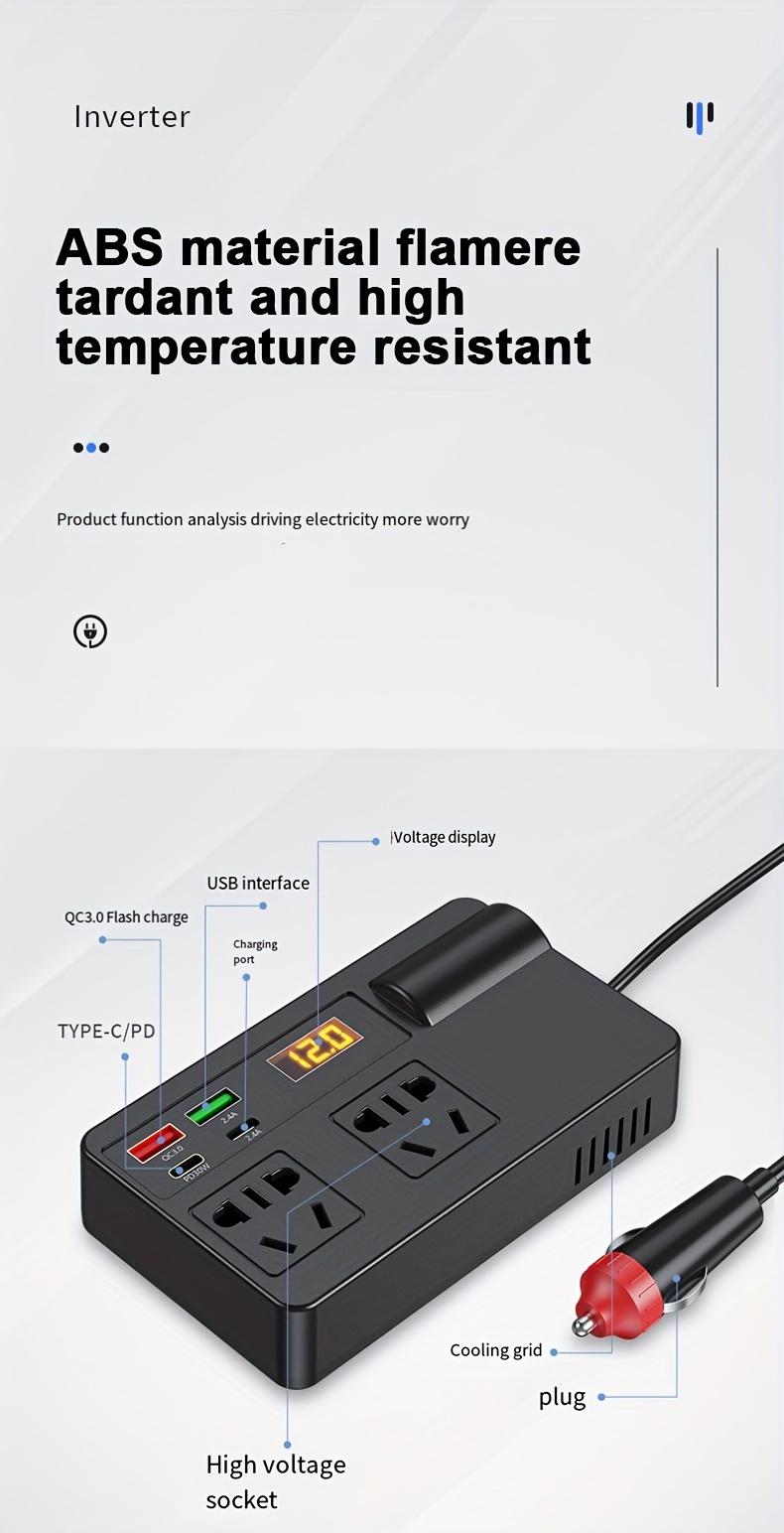 Product Introduction of New car inverter 12v 24v to 220V fast charger USB + PD car power socket converter multifunctional electronic 11
