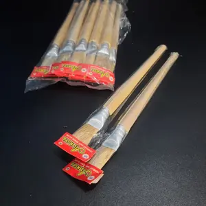 Kuas Ica Bulat Oles BBQ Minyak - Mentega Serbaguna Gagang Kayu Murah