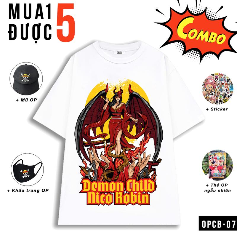 Combo hủy diệt - mua 1 được 5 | Áo thun One piece, áo phông in hình Onepiece Luffy Zoro Sanji ACE Menswear Nam 6