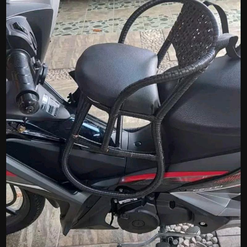 kursi boncengan anak di sepeda motor gigian full black edition kereta motor sepeda 3