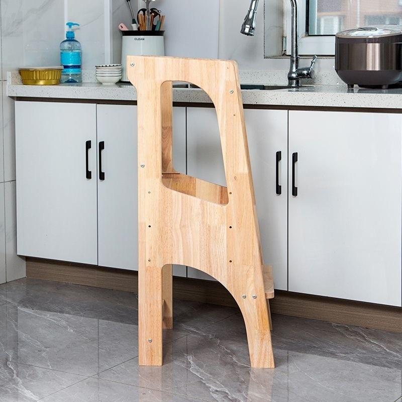 Montessori Learning Tower Solid Wooden Children's Wash Stool Wash Ladder Chair 1