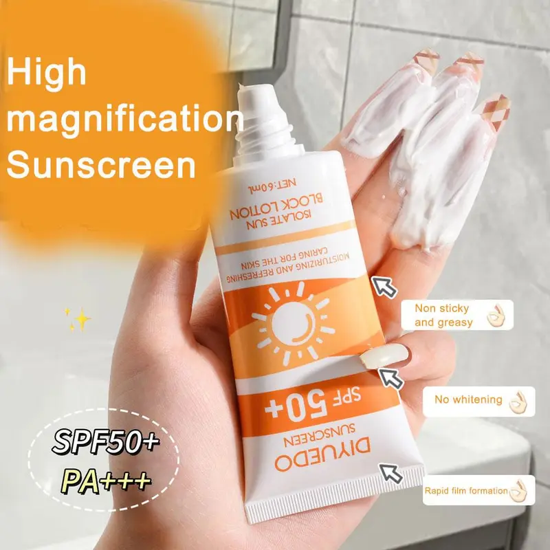 Kem Dưỡng Da Chống Nắng, DIYUEDO, SPF50 + PA + + +, Chống Tia UV, Dưỡng Ẩm, Không Nhờn, Thích Hợp Cho Toàn Thân, Công Suất Cao 5