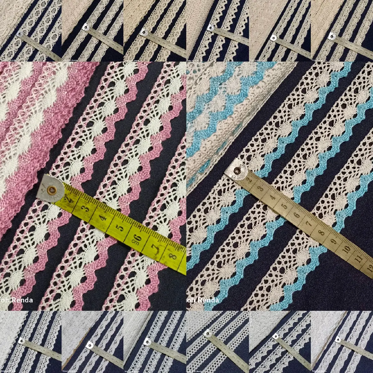 Renda rajut kait 1-2cm motif cantik (per50cm)