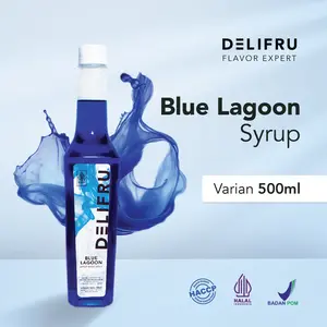 Syrup Blue Lagoon Delifru 500 ml - Sirup Kurasao Biru Premium
