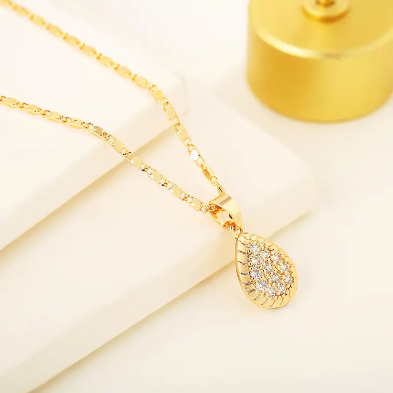 Y347 Kalung Wanita Tetesan Airfashion Female Birthday Daily Metal Coating 3