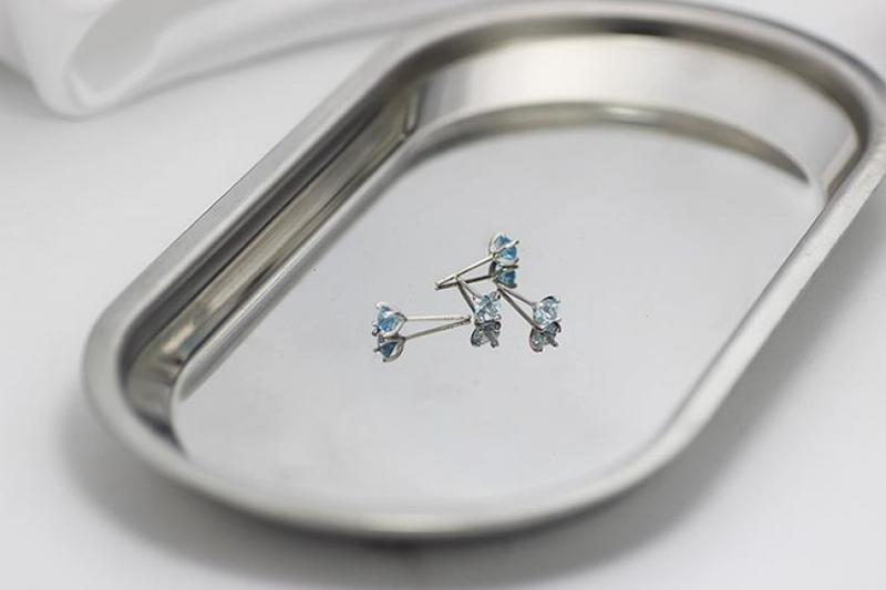 Product Introduction of Bông Tai Đinh tán Topaz, Màu Xanh Pha Lê Tự Nhiên, Khuyên Bông Khuyên Tai Đinh Tán Mini, Siêu Nhỏ, Bạc Sterling, Thích Hợp Cho Học Sinh, Hoa Tai Cá Tính Dễ Phối Đồ 2