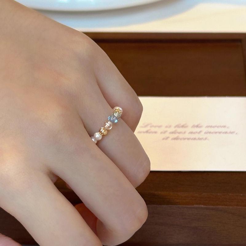 【nhẫn mân côi】Nhẫn Hạt May Mắn, Hạt Séc Đầy Màu Sắc, S925, Nhẫn Thời Trang Dễ Phối Đồ Cá Tính Cao Cấp Giá Cả Phải Chăng, Nhẫn Hạt Cao Cấp, Nhẫn, Nhẫn May Mắn, Nhẫn 6