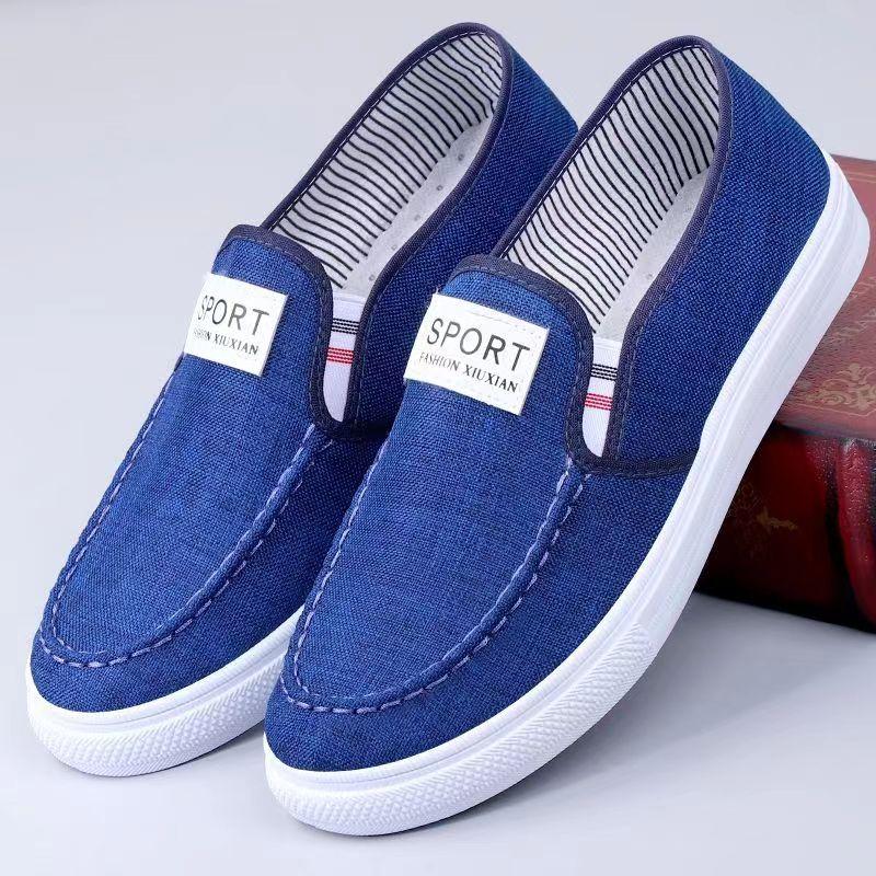 Giày Vải, Ưu Đãi Đặc Biệt, Giày Nam, Giày Vải Bắc Kinh Cũ, Giày Lười, Giày Thể Thao Cổ Thấp Thích Hợp Cho Mùa Lò Xo Và Mùa Hè, Bán Chạy 3