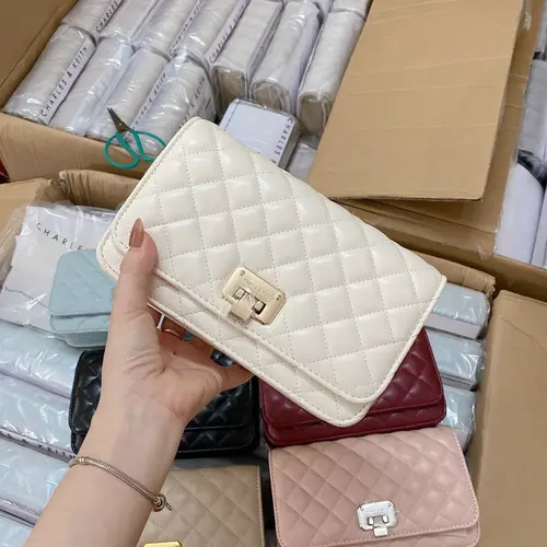 Túi xách nữ c..k size 20 có dây đeo chéo nhiều ngăn vừa đt