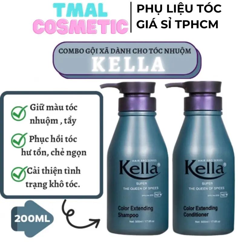 DẦU GỘI, DẦU XẢ DÀNH CHO TÓC NHUỘM KELLA 500ml