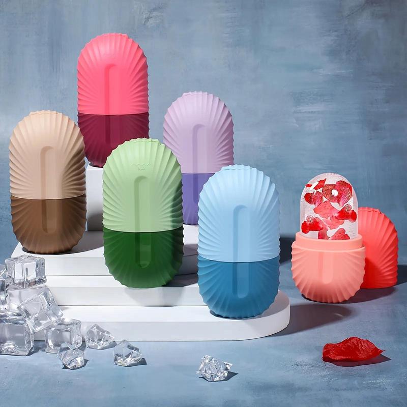 Spring Silicone Ice Face Roller & Stainless Steel Gua Sha Tool Set with Storage Bag, Skin Care Tool Beauty Set, Face Lifting Massage Tool, Ice Facial Cube, Comfort Korean Skincare Tools for Women Gifts, Christmas Gift 8