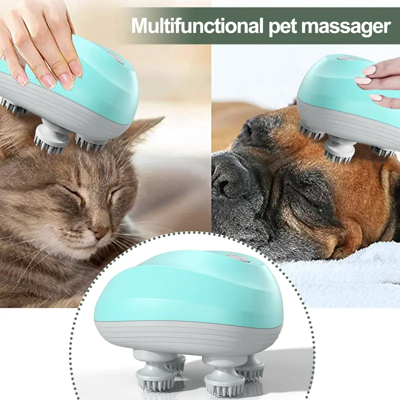 Máy Massage Đầu Bạch Tuộc Điện, Dụng Cụ Mát Xa Thú Cưng Làm Dịu, Thư Giãn, Giảm Khớp, Máy Massage Liên Kết, Cho Mèo, [TT] 1