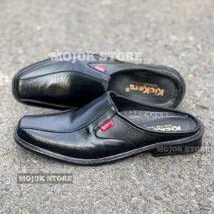 SEPATU SELOP BUSTONG PRIA KULIT TERLARIS Karet