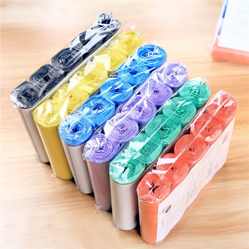 5 Rolls 1 pack 10Pcs Household Disposable Trash Pouch Kitchen Storage Garbage Bags Cleaning Waste Bag Plastic Bag
