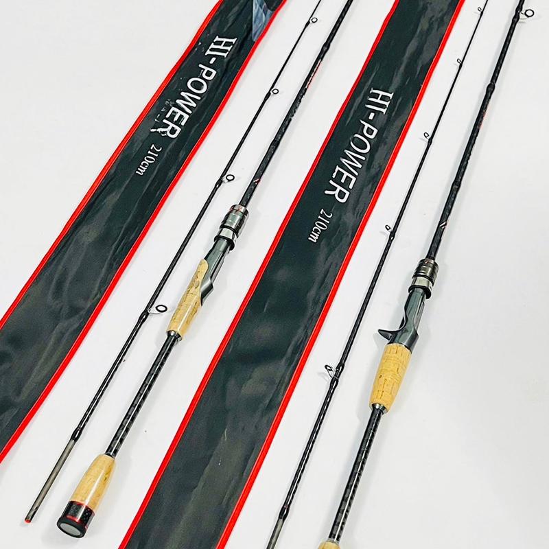  Cần lure hipower thế hệ 2  xoắn x toàn thân cứng M size 1m8-2m1-2m4 Đi Câu Fishing Câu Cá Carbon 
