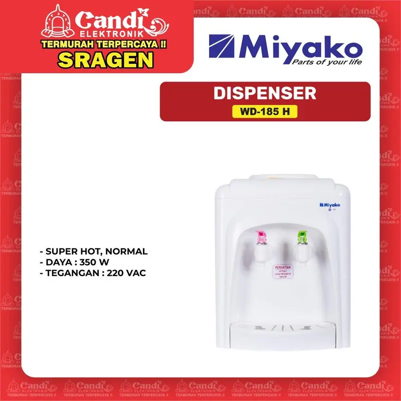 DISPENSER MIYAKO DISPENSER MURAH WD-185H - Candi Elektronik Sragen 0