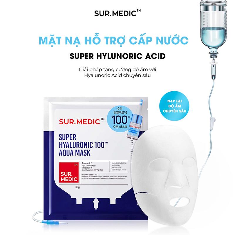 Product Introduction of KOL - Combo 10 Mặt Nạ Hỗ Trợ Dưỡng Da SUR.MEDIC Mask 30g/miếng 3
