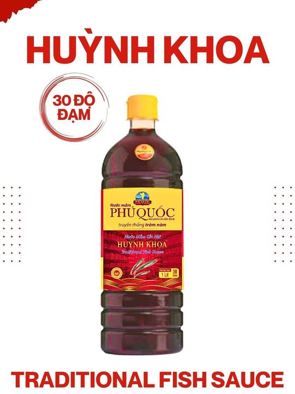  Nước mắm Kho Nấu 30 Độ Đạm truyền thống Phú Quốc - Huỳnh Khoa 30 độ đạm 