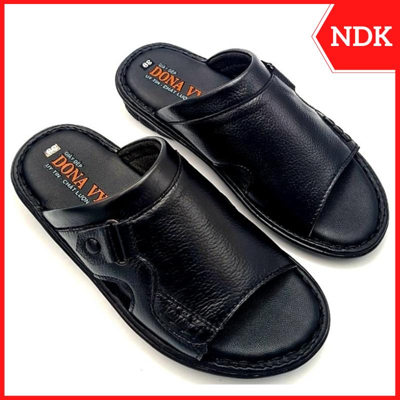 Dép quai ngang nam ndk da thật, thiết kế thời thượng phù hợp với mọi lứa tuổi n.3v 1