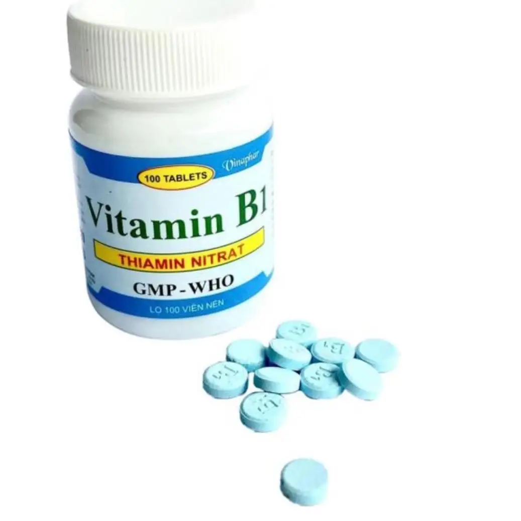 Vitamin B1 (100 viên) – Hỗ trợ nuôi dưỡng tóc & da khỏe – Màu xanh