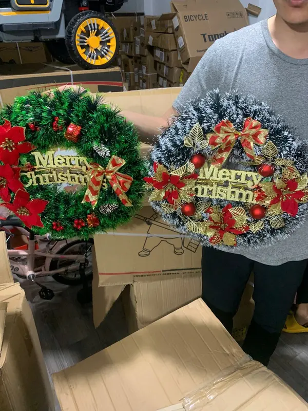 Vòng Trang Trí Giáng Sinh Noel - Vòng Nguyệt Quế 40 cm 0