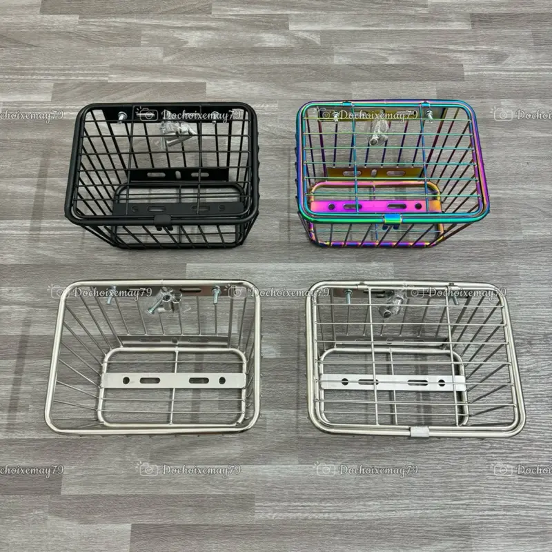 Rổ xe inox titan mẫu trung đa năng size 27x18x16