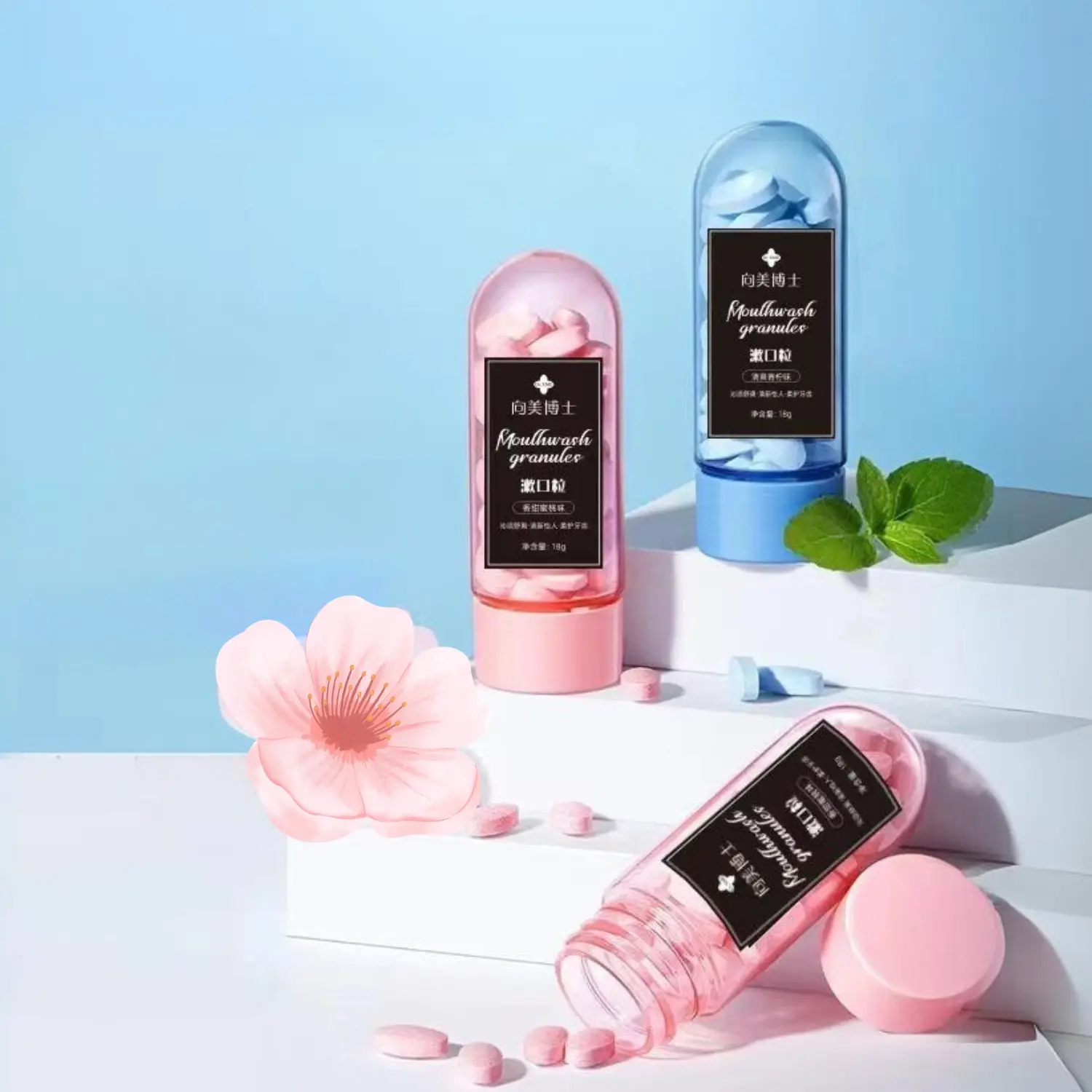 Combo 2 hộp Kem Đánh Răng Dạng Viên Nhai Tiện Lợi Loại Bỏ Mảng Bám Thức Ăn, Viên Nước Súc Miệng Hương Khử Mùi Sạch Răng  Trắng Răng