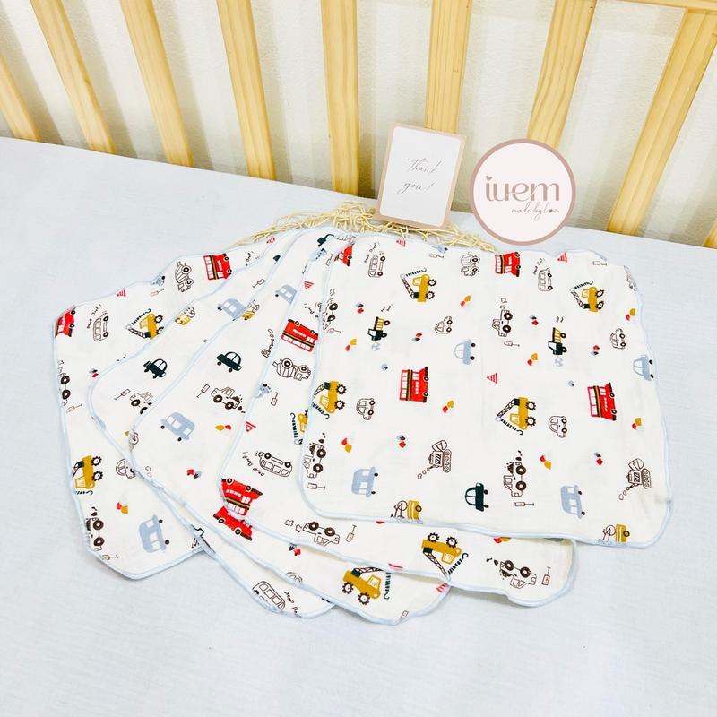 iuem XẢ KHO khăn sữa khăn tắm ủ choàng deal hời vải muslin dành cho bé sơ sinh êm mềm mát.