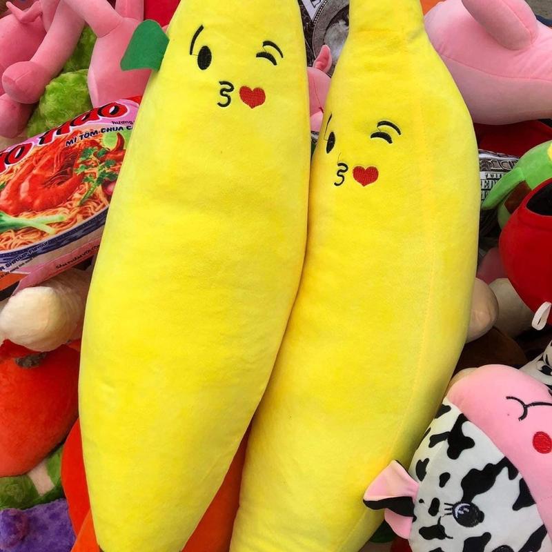 Thú nhồi bông Gấu ôm trái chuối ôm ngủ thật mê Thú Bông Thú Nhồi Bông