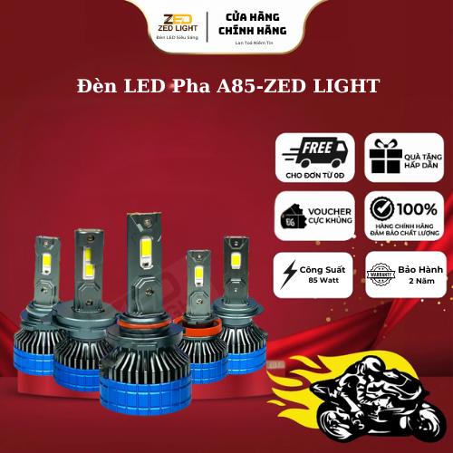  ZEDLIGHT Đèn Pha LED A85 85W 6000K Chuyên Lắp Oto Xe Máy 12-24V Điện Bình Phụ Tùng Sáng Trắng Gom Mạnh 24 Chip LED Tuổi Thọ 50000h Bảo Hành 24 Tháng 