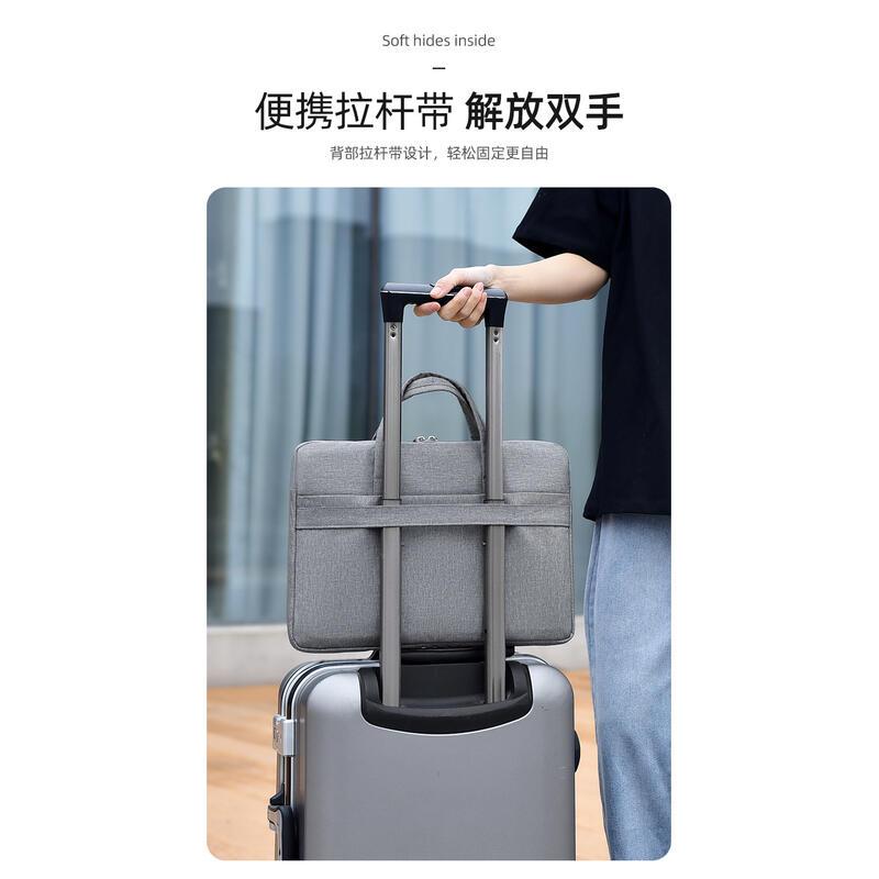 Product Introduction of New 15.6-inch laptop bag, minimalist handbag, business portable briefcase, can be printed 10
