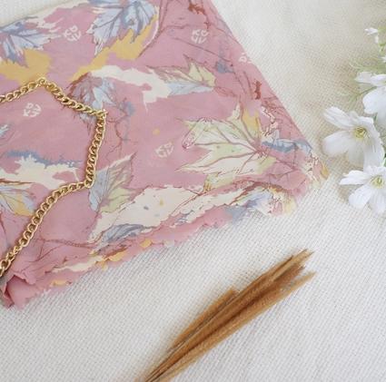 Koyu Hijab Segiempat Motif Viney Leaf Maple (Autumn Series) Sutra 6