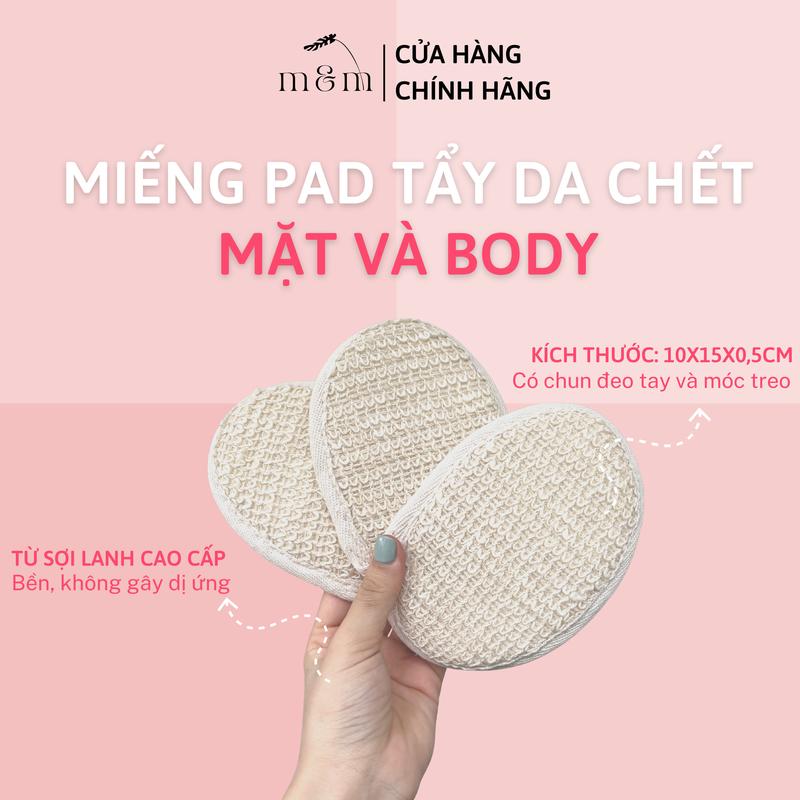 Miếng Tẩy Da Chết Cho Mặt Và Body Từ Sợi Lanh Thiên Nhiên, Làm Đẹp Và Mềm Mịn Da 1